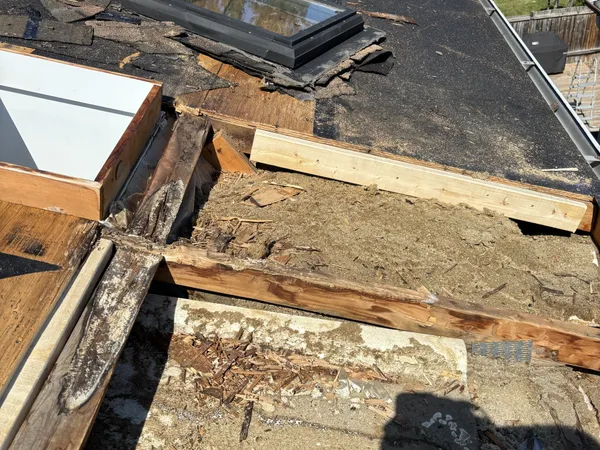 Damaged Roof Before Repair